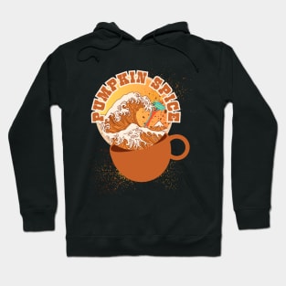 Great Wave of Pumpkin Spice, Dusted. Cascadia Style Hoodie